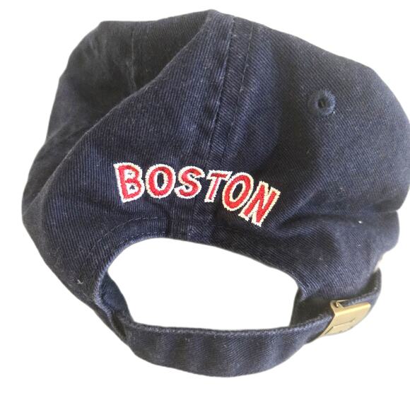 Bay State Apparel B Boston Baseball Hat Cap Navy Red - Picture 3 of 5